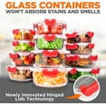 thumbnail image 3 of SereneLife 24-Piece Food Glass Storage Containers Superior Glass Food Storage Set, Stackable Design, 3 of 7