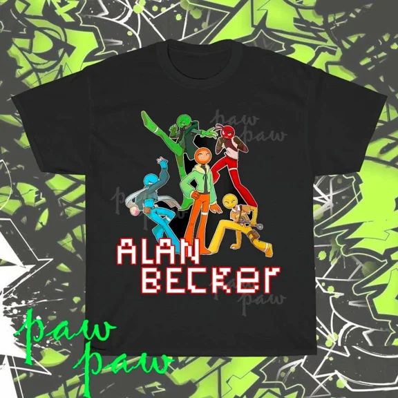 VINTAGE Brand New alan becker Logo American T-Shirt Funny Size S to 5XL