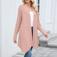thumbnail image 6 of ClodeEU Women's Long Cardigan Sweaters ,Long Sleeve Knit Open Front Jacket,Lightweight Sweater with Pockets Pink,Womens Plus L, 6 of 7