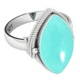 thumbnail image 3 of Natural Aqua Chalcedony Women Jewelry 925 Sterling Silver Ring, 3 of 9
