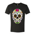 thumbnail image 2 of Wild Bobby Day Of The Dead Sugar Skull Pop Culture Men Premium Tri Blend Tee, Vintage Black, Medium, 2 of 5