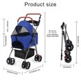 thumbnail image 4 of AQSQ 2 in 1 Pet Stroller, Folding Dog Stroller, Pet Folding Stroller, 4 Wheels Dog/Cat Puppy Stroller, Removable Travel Carrier for Small/Medium Pet, 4 of 6