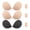 Nude*2+black, variant on 2026 2 Pack Push up Sticky Bra, Adhesive Strapless Bra for Women, Invisible Backless Bra with Reusable Nipple Covers for Backless Dresses, C