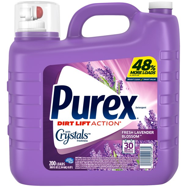 Purex Liquid Laundry Detergent with Crystals Fragrance, Fresh Lavender