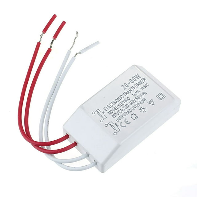 WIFKLSIIPG AC 220V to 12V 20-60W Halogen Light LED Driver Power Supply Transformer(White)