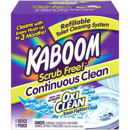 Kaboom Scrub Free! Continuous Clean Toilet Cleaning 1CT (Best Toilet Cleaning System)