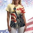 thumbnail image 4 of enyan Women Tops US 250th Anniversary 250 Years Freedoms 1776-2026 tee Graphic Vintage,Beige,S, 4 of 6