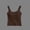 Coffee, variant on ZGRBOU Womens Built in Bra Tank Tops Cotton Sleeveless Button Henley Shirts Summer Casual Round Neck Slim Fit Basic Crop Cami