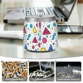 thumbnail image 6 of Yayeee Ashtray with Lid for Cigarette Smokeless Stainless Steel Home Ash Holder, Red Retro Pattern, 6 of 7