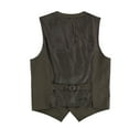 thumbnail image 2 of Perry Ellis Mens Raindrum Five Button Vest, Brown, Small, 2 of 2