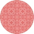 thumbnail image 1 of Ahgly Company Indoor Square Patterned Light Coral Pink Area Rugs, 3' Square, 1 of 6