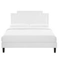 thumbnail image 4 of Modway Liva Performance Velvet Full Bed in White, 4 of 9