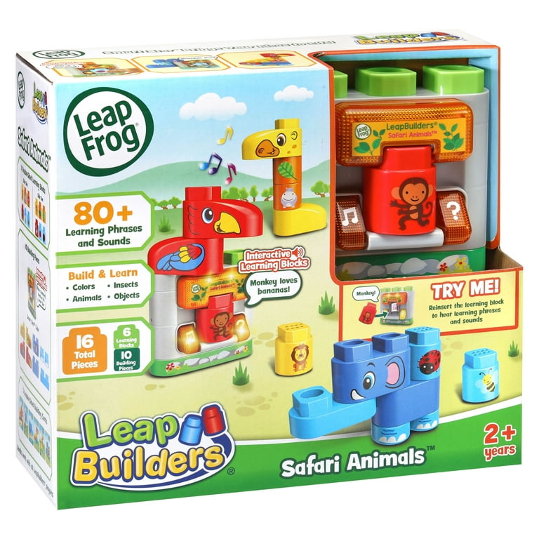 LeapFrog LeapBuilders Safari Animals Learning Blocks Toy for Kids