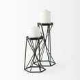 thumbnail image 5 of Mercana Sixx II Large Antiqued Silver Metal Hexagonal Table Candle Holder, 5 of 7