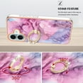 thumbnail image 4 of Case for iPhone 11 case,Shiny IMD Marble Pattern Ring Kickstand Case for Girls,Enhanced Camera and Screen Protection Cover, 4 of 6