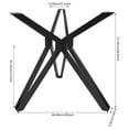 thumbnail image 2 of Metal Modern Table Base, Pedestal Dinning Table Legs with Suction Cups 26*28.4in, 2 of 8