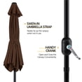 thumbnail image 5 of Yaheetech 9 Ft Outdoor Patio Market Umbrella with Push Button Tilt and Crank, Brown, 5 of 8