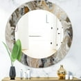 thumbnail image 3 of Designart 'Onyx Detail Composition' Mid-Century Mirror - Oval or Round Wall Mirror - 24x24, 3 of 4