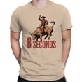 thumbnail image 2 of Smartprints 8 Seconds Bull Riding Men's T-Shirt Natural, Cotton, XL, 2 of 4