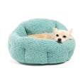 thumbnail image 1 of Deep Dish Cuddler (20x20x12") - Self-Warming Cat and Dog Bed Cushion for Joint-Relief and Improved Sleep - Machine Washable, Waterproof Bottom - For Pets Up to 25lbs, Teal Sherpa, 1 of 6
