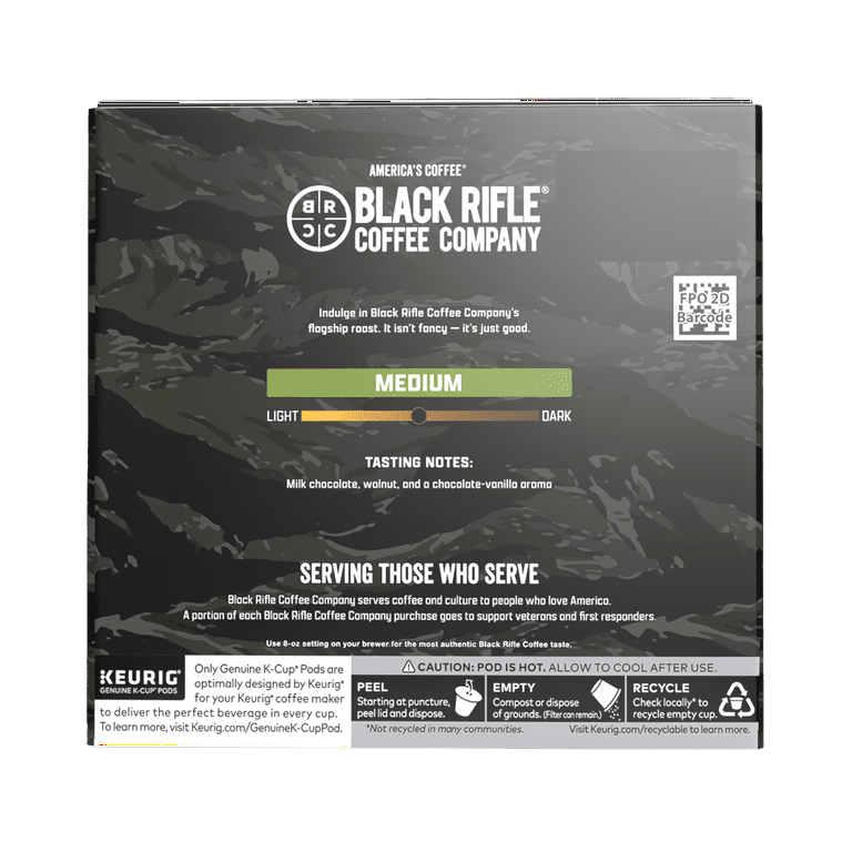 Black coffee ☕︎ページ Black Rifle Coffee Company Just Black Medium Roast K-Cups