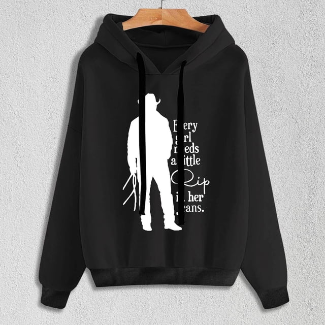 Pntutb Moda Mujer Casual Texto Divertido Letra Impreso Blusa De Manga Larga Bolsillo Pullover tops Sudaderas Con Capucha Pntutb Pntutb-1285