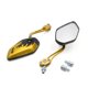 thumbnail image 1 of Un Par Espejo Retrovisor Dorado para Scooter Moto Modificada 8mm 10mm Rosca Flamas, 1 of 6