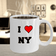 thumbnail image 3 of New York Mug, I Love New York NY Abbreviation USA States Ceramic Coffee Mug White 11 oz, 3 of 6