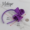 thumbnail image 5 of Motique Accessories Little Girls Headband with Side Grosgrain Bow - Purple, 5 of 5