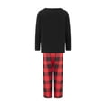 thumbnail image 5 of Christmas Family Matching Pajamas Christmas Tree Print Top Elastic Plaid Pants for Loungewear, 5 of 10