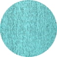 thumbnail image 1 of Ahgly Company Indoor Round Abstract Light Blue Contemporary Area Rugs, 3' Round, 1 of 4