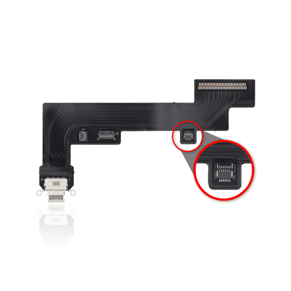Replacement Charging Port Flex Cable Compatible For iPad Air 4 / iPad Air 5 (4G Version) (Aftermarket Plus) (White)