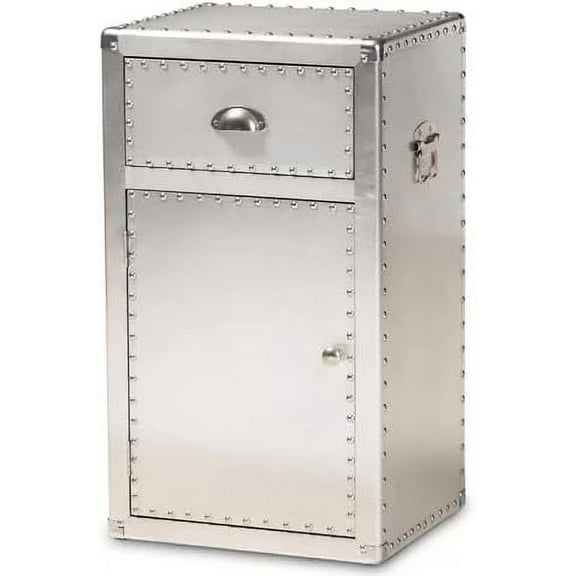 NauticalMart Aluminum Side Table Aviator Nightstand End Tables Decorative Bedside Tables Living Room Furniture Industrial Decor