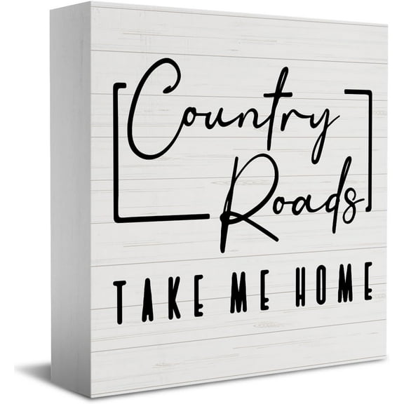 Zomyto 7"x7" Country Decor Road Signs Room Decor Farm house Home Decor House Decor Cottage Decor Rustic Wooden Family Sign