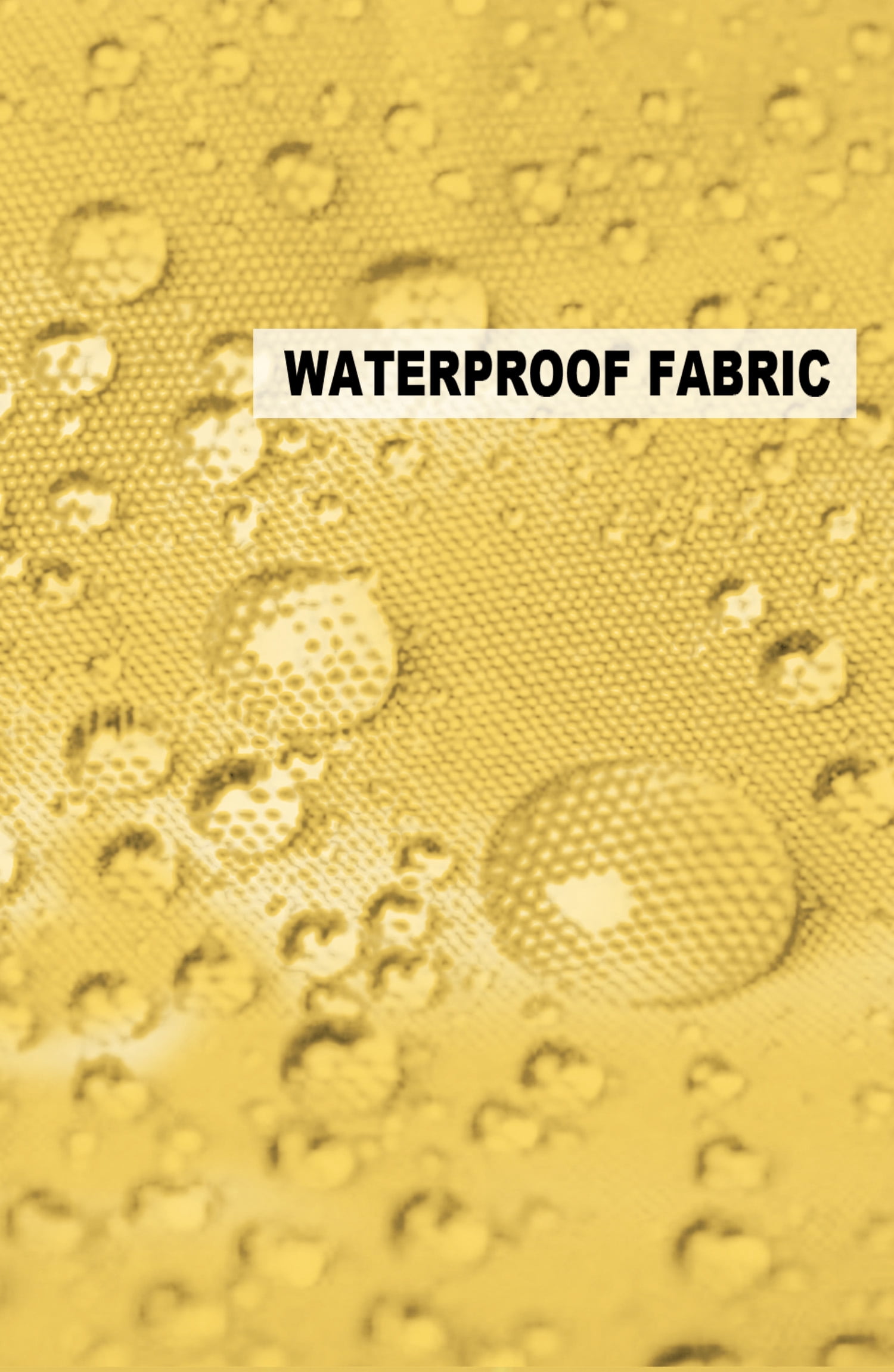 Pack of 2 Outdoor Pillow Covers, Solid Color Yellow Waterproof Square Throw Pillowcase Cushion Decorative Pillow Covers for Couch Patio Tent, 24x24 in