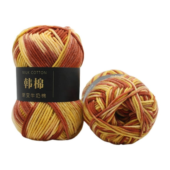 Anckoeil Knitting Yarn 7 Strands Colorful Hand Knitting 50g Knitting Crochet Milk Soft Baby Cotton Wool Yarn