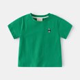thumbnail image 6 of Gubotare Toddler Shirts Girls' Short Sleeve T Shirts Crop Top Short Sleeve Round Neck Loose Basic Tees for Summer (Green,Size 5-6 Years), 6 of 6
