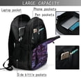 thumbnail image 4 of Vsdgher Lilac Print Travel Laptop Backpack, Laptops Backpack with USB Charging Port, Water Resistant Computer Bag Gift for Men & Women, 4 of 7