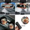thumbnail image 5 of Jeiento Dahlia Car Seat Covers Full Set Steering Wheel Cover Seat Belt Pads Coasters Waste Bin Armrest Cover Cup Holders Rearview Mirror Cover Handbrake Cover Set 14pcs Auto Accessory Interior Decor, 5 of 7