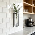 thumbnail image 4 of Wall Mounted Iron Vase, Minimalist Hydroponic Plant Stand with Clear Glass for Living Room Decor, 4 of 6
