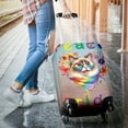 thumbnail image 3 of Peace Love Pride Ragdoll with Rainbow Sunglasses LGBT LGBTQ+ Travel Luggage Cover Cat Lover Kitten Owner Gifts Idea Suitcase Dust Protective Decor - 01004, 3 of 5