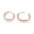 thumbnail image 3 of Ion Plating(IP) 304 Stainless Steel Huggie Hoop Earrings Hypoallergenic Earrings with 316 Surgical Stainless Steel Pin Rose Gold 10 Gauge, 3 of 3