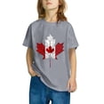 thumbnail image 5 of Lovzfmll Maple Leaf Print Short Sleeve Tee for Boys & Girls, Cute Casual Cotton Top for Kids, Loose Fit Blouse for Kids 4-5 Years, 5 of 9