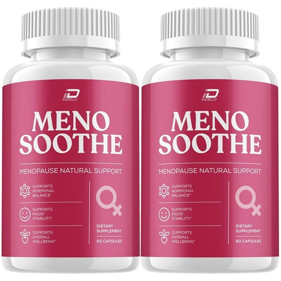 Meno Soothe Female Capsule - MenoSoothe Pills All Natural Menopause Support Pills for Hormonal Balance, 2 Pack, 120 Capsules