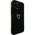 thumbnail image 6 of for iPhone 13 Pro Max Case(2021 6.7"),Side&Back Cute Plated Love Heart with Anti-Fall Lens Cameras Cover Protection Soft TPU Shockproof Anti-Fingerprint Phone Cases for Women Girls Men,Azure, 6 of 13