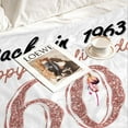 thumbnail image 4 of 60th Birthday Gifts for Women,60th Birthday Decorations Women,60th Birthday Decorations,Happy 60 Year Old Birthday Gifts Idea for Wife,Mom,Sister,Back in 1963 Throw Blanket 50x60 Inch, 4 of 6