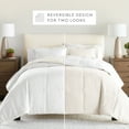 thumbnail image 6 of All Season Reversible Comforter Set Breathable Cool in White & Ivory Full/Queen Size Bedding by Comfort Canopy, 6 of 19