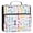 Cute Pastel Dog Bone Pattern, variant on Water-Resistant 3-Ring Binder Organizer with Multiple Pockets Zipper Binder Bag for Office Watercolor Dog Paw Prints