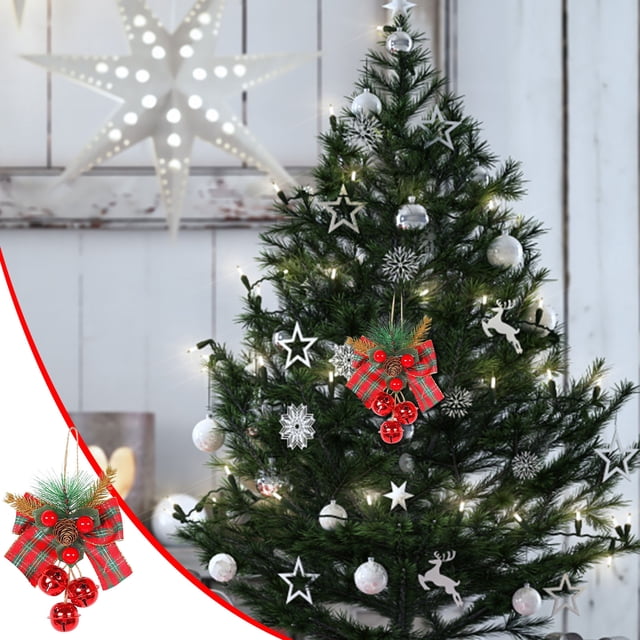 Xihbxyly Liquidación de Ropa de Mujer Nuevos Accesorios Navideños Colgante Árbol de Navidad Familiar Colgante Lazo Decoración