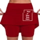 thumbnail image 4 of Falda pantalón de cintura media con bolsillos para mujer - Conjunto informal y deportivo de falda y pantalón corto, 4 of 7